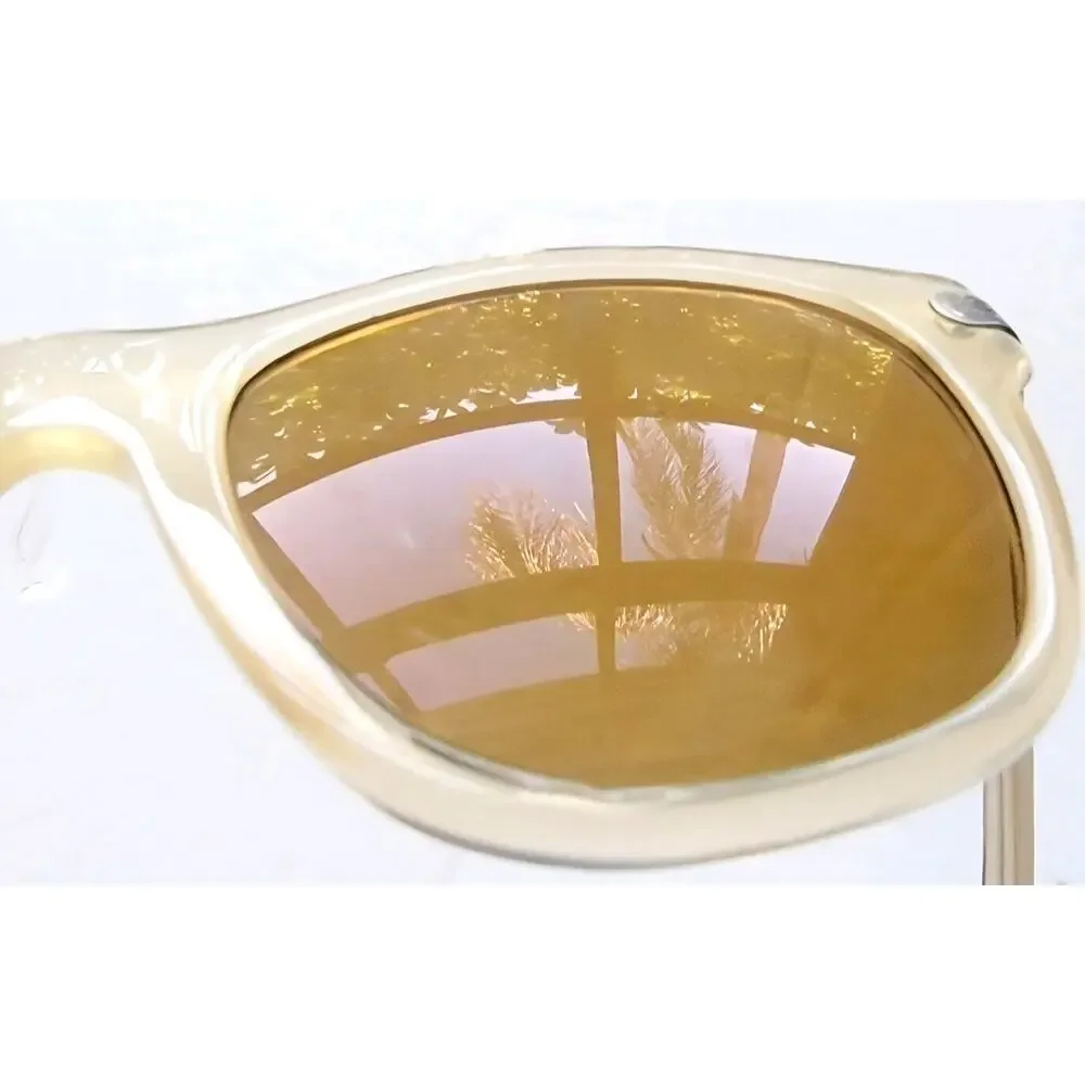 Oliver Peoples XXV Beige Square Sunglasses Italy RX Frames w Case